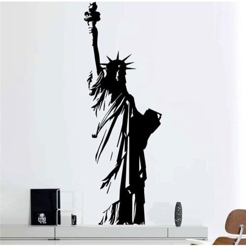 New York City Wall Decal Skyline Statue of Liberty Home Decor Living Room Vinyl Removable Removable Art Decor Wall Sticker X276