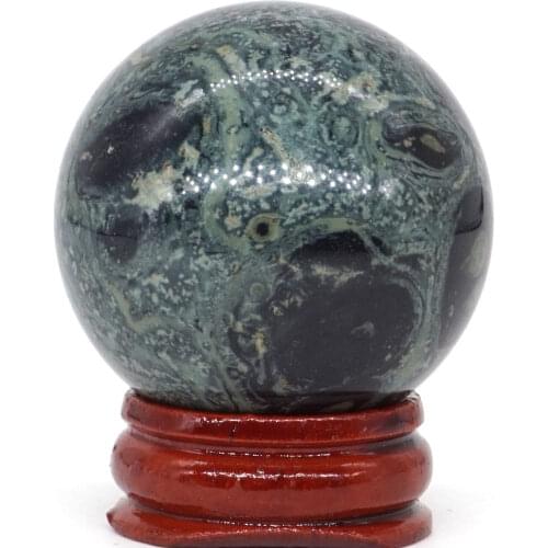Natural Kambaba Jasper Ball Natural Mineral Quartz Sphere Hand Massage Crystal Ball Healing Feng Shui Home Decor Accessory 40mm