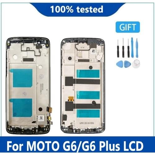 Original LCD For Motorola G6 LCD Display 5.9" Moto G6 Plus LCD Touch Screen Digitizer Glass Assembly Repair LCD With Frame