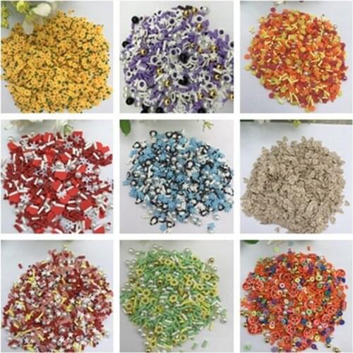20g Christmas Halloween Flower Fish DIY Supplies Nails Art Polymer Clear Clay accessories DIY Sequins scrapbook shakes Craft