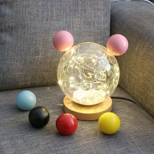 Girl Bedroom bedside lamp creative Mickey planet gift for girlfriend sky star childrens lovely cartoon