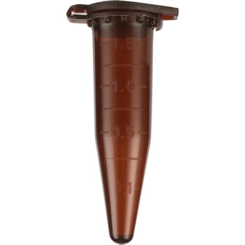100Pcs Brown Plastic Centrifugal Test Tube 1.5ml Snap Cap Cone Bottom Sample Vial School Laboratory Analysis Equipment