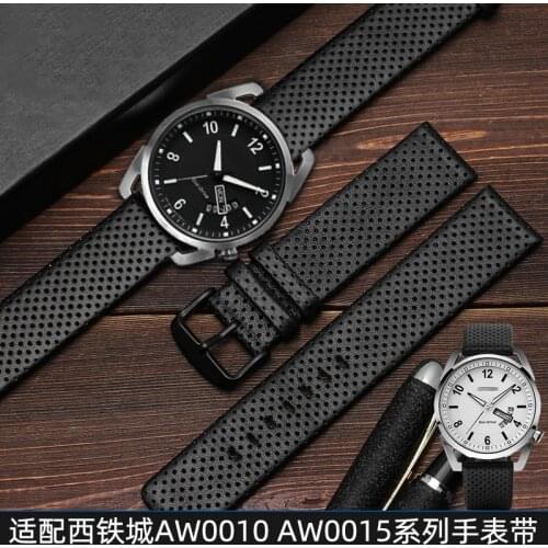 Suitable for CITIZEN leather strap AE0015-08e AW0010-01A/E mens watch chain 20mm 22mm