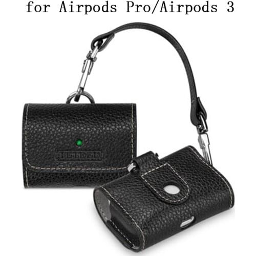 Luxury Genuine Leather case forApple Airpods Pro 2019 New Fashion Protective Shell Bag forApple Airpods3 Airpods 3 Skin capa