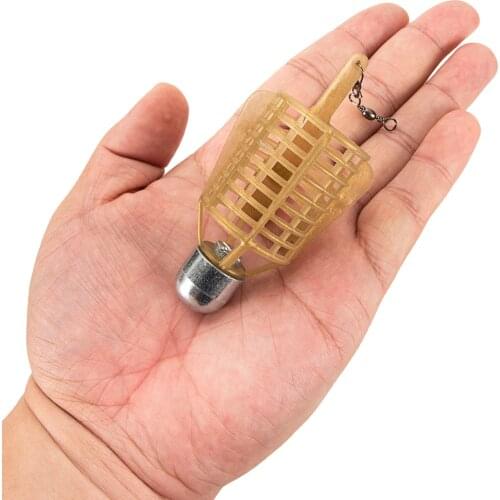 Fishing Bait Cage 20g/30g/40g/50g Connector Sinker Feeder Bait Holder Thrower Carp Fishing Feeder Tackle Tool Fishing Tackle
