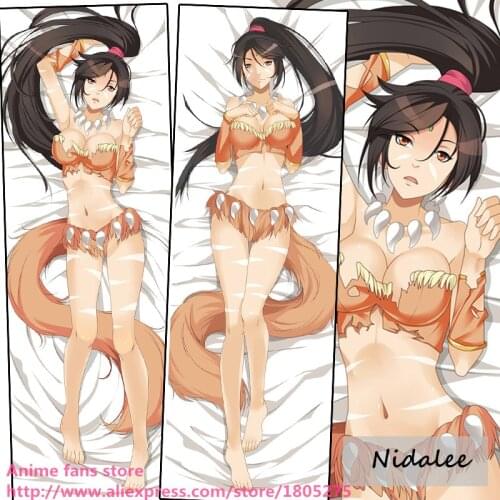 Cute Anime Pillowcase League of Legends Nidalee Sexy Pillow Case decorative Hugging Body Bedding