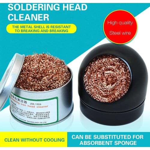 Steel wire brass ball copper metal soldering tin iron metal welding joint end cleaner soldering iron head cleaning ball cleaner