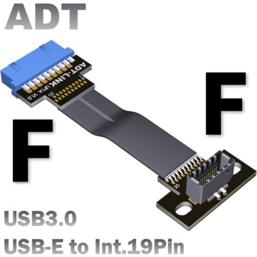 USB3.0 interface extension extension cable type-e to 19P/20P motherboard front and rear with screw holes