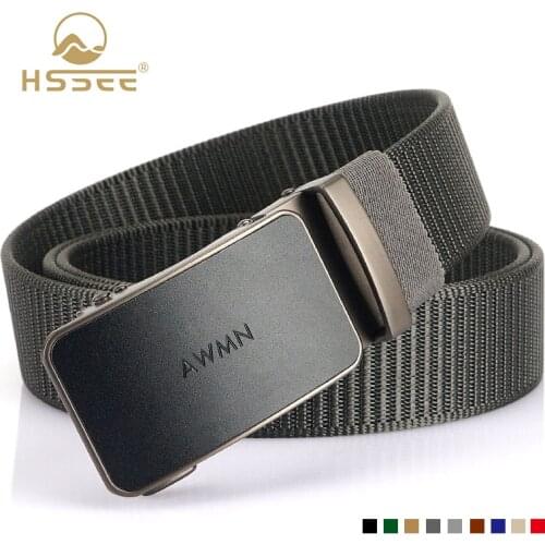 HSSEE 2021 Military Tactical Belt For Men Matte Alloy Buckle 3mm Thick Real Nylon Outdoor Sports Belt Military Accessories