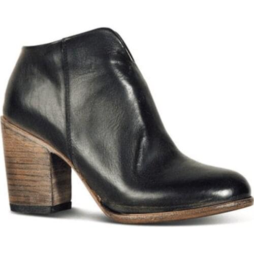 Short Boots Women 2021 Winter Fashion British Short Ankle Boots Zipper Square Heel Warm Non-slip Boots Shoes For Ladies