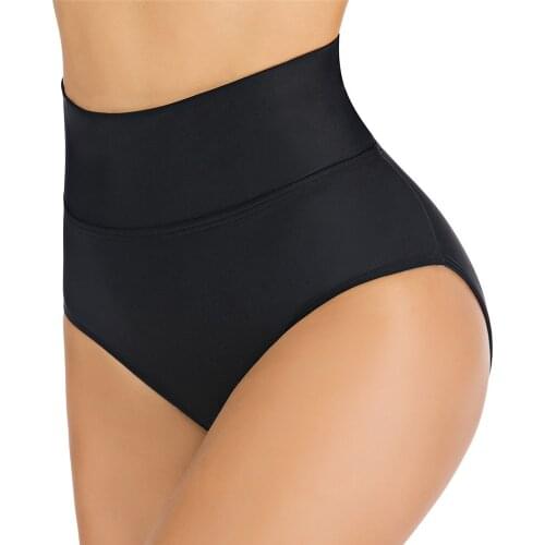 Bottom Women High Waist Swim Bikini Shorts Swimwear Briefs Bottoms Female Swimsuit Ladies Beachwear Solid Bathing Suit Thong 2XL