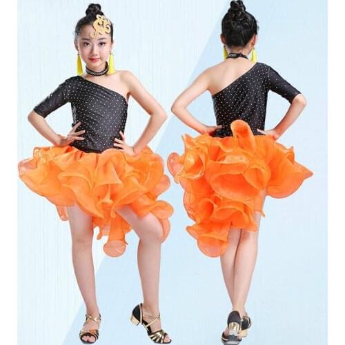 Professional Latin Dance Dress for Girls Ballroom Dance Competition Dresses Kids Modern Dance Wear Salsa Cha Cha Rumba Costume 9