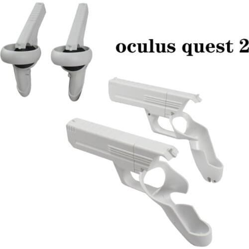 1Pair VR Games Shooting Game Shell Left & Right Shooting Game Model for -Oculus Quest 2 Touch Controller Accessories