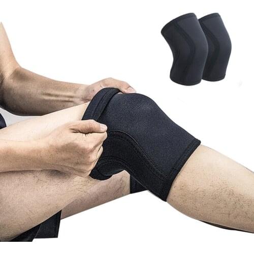 1 Pair Squat knee protector knee brace support High Performance Thickening 7mm Neoprene knee pads For volleyball Weight lifting
