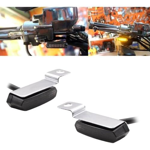 2PCS Motorbike Flowing Water LED Turn Signal Amber Light Lamp Brake Clutch Lever Flashers for Honda Suzuki New