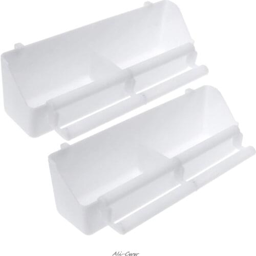 2Pcs/set Bird Feeder Parrot Food Water Bowl Pigeons Stand Cage Feeding Tools