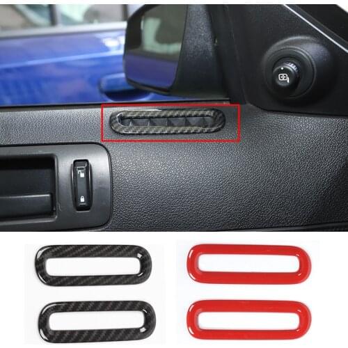 NHAUTP 2Pcs ABS Car Door Vent Air Outlet Trim Sticker Cover For Ford Mustang 2010-2014 Auto Decoration