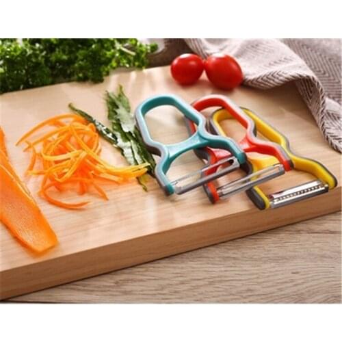 3PCS Vegetable Peeler Set For Potato Fruit Non-Slip Home Kitchen Peeling Tool Random Color home kitchen gadgets accessories
