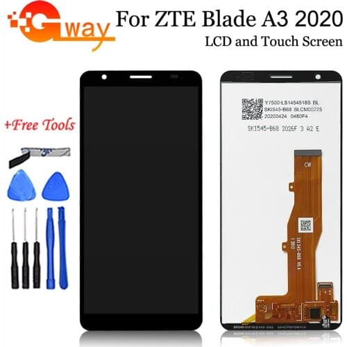 5.45" For ZTE Blade A3 2020 LCD Display Touch Screen Digitizer Assembly For ZTE A3 2020 LCD Sensor Phone Accessories+Free Tools