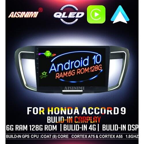 AISINIMI Android 10 Car Dvd Player navigation For Honda Accord 9 (2013-2018) Car Audio Gps Multimedia Stereo Monitor