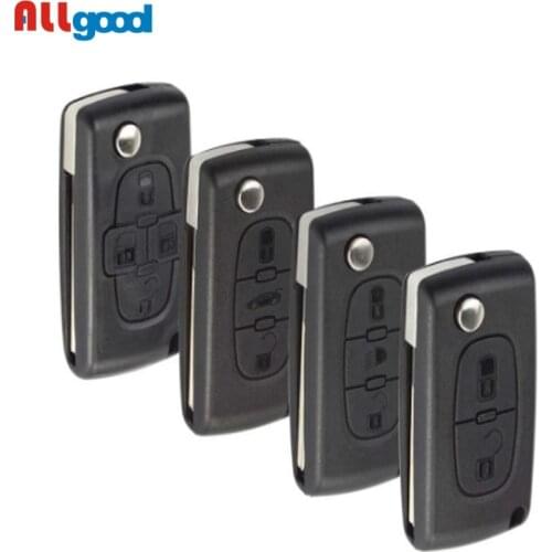 AllGood 2/3/4 Buttons Car key for Peugeot 207 307 308 407 607 807 For Citroen C2 C3 C4 C5 C6 Flip Folding Car Key shell