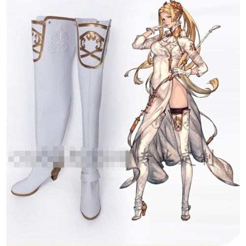 Anime Cosplay Shoe NieR Automata Commander White High Boots Cosplay Shoe Custom Made A