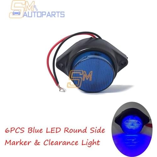 Car Round Side Marker 12-24V Lights 7LEDs Lights Round Trailer Lamp 24V Practical Decoration Warning Auto