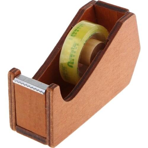 Wooden Design Washi Tape Dispenser -Office Adhesive Tape Roll Holder –Dentate Tape Cutter for Scrapbooking Handcrafts