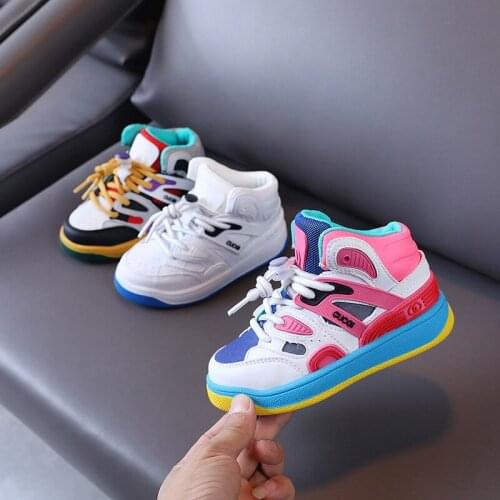 G Gaobang Childrens Cports Shoes 2021 Autumn And Winter Fashion Hit Color Girls Board Shoes Boys Sneakers