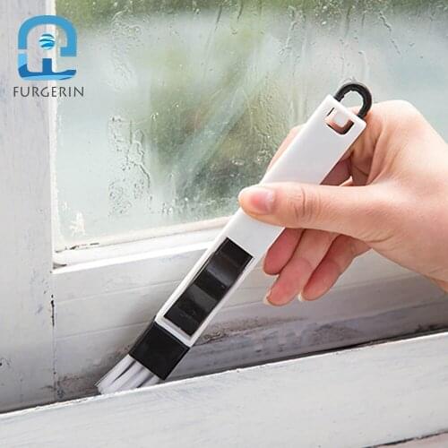 FURGERIN Window Cleaner Cleaning Brush Mini Scrubber Kitchen Tool dust brush cleaning supplies clean window/ keyboard Two-in-one