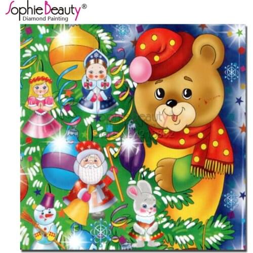 Sophie Beauty DIY Diamond Painting Cross Stitch Santa Claus Christmas Tool Handcraft Embroidery Rhineston Mosaic Room Gifts C631