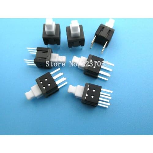 20PCS/Lot 5.8*5.8mm Non Locking Type Square Button Tactile Push Button Switch Momentary Tact DIP Through-Hole 6pin New Wholesale