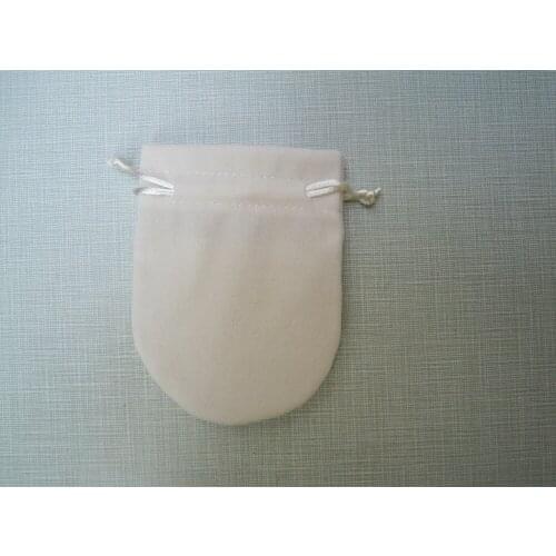 Any logo you want! 8*10cm 100 pcs/lot highest quality and lowest price beige Jewelry velvet pouches