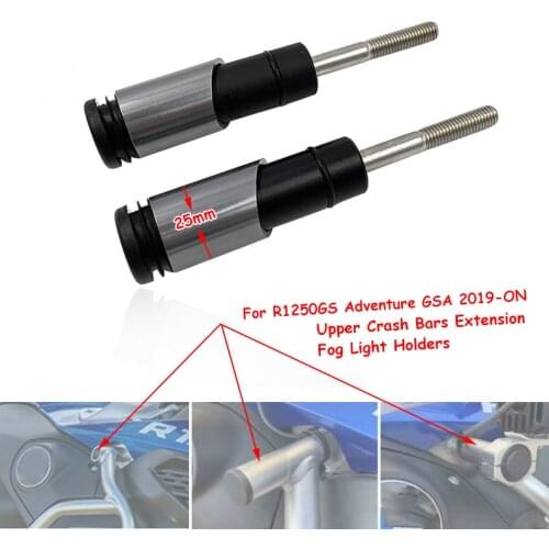 Modified For BMW R1250GS ADVENTURE 2019 2020 25mm Upper Crash Bars Extensions Fog Lights Holder Mounting Bracket R1250 GSA