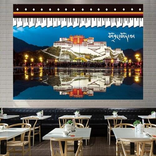 Palace Reflection Lake Tapestry Wall Hanging Blanket Nature Scenery Bedroom Wall Carpet