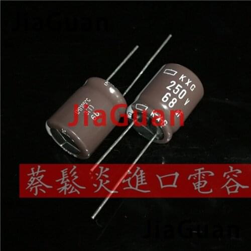 20pcs NEW NIPPON KXG 250V68UF 16x20MM NCC 68uf/250v electrolytic Capacitor 68UF 250V CHEMI-CON 250v 68uf
