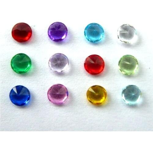 Wholesales 12pcs 3mm 4mm 5mm round colorful birthstone floating locket memory charms for memory love locket as gift