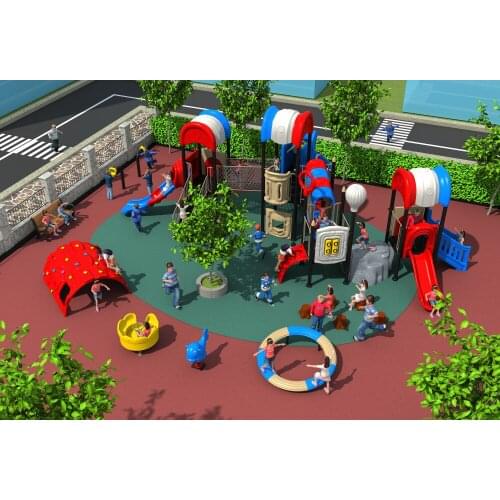CE,ISO,TUV school playground garden plastic slide Pepsi House Series kids outdoor play equipment YLW-OUT171043