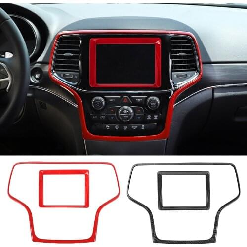 Fit for Jeep Grand Cherokee 2014-2018 Central Control GPS Navigation Cover Decoration Trim ABS Interior Car Accessories