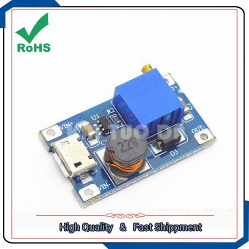 2A step up power supply board Boost DC-DC module voltage input 2v/24V to 5v/9v/12v /28V adjustable 2577 Voltage Regulators