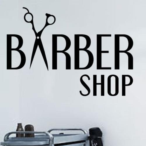 Simple Barber Shop Scissors Hairdressers Beauty Salon shop Haircut salon Wall Art Vinyl Sticker Window Decal Home Room B007