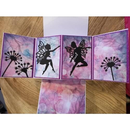 Mmao Crafts Metal Steel Cutting Dies New Four butterfly elves Stencil For DIY Scrapbooking Paper/photo Cards Embossing Dies