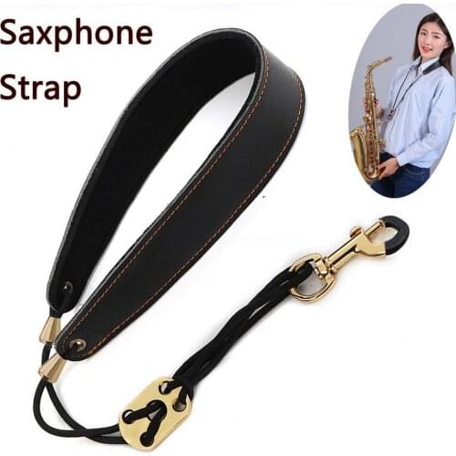 Sax Strap Alto Saxophone Althorn EWI Adjustable Neck Belt Leather Belts Saxphone Hanging Straps Music Instrument Accessories
