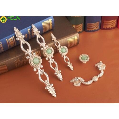 Vintage Drawer Pulls Handle Dresser Knob With Stone Drop Pull Droor Handles Round Decorative Cabinet Pulls Handle