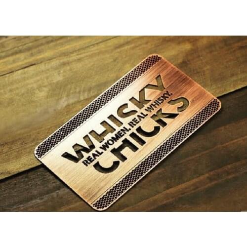 High quality copper metal card cutting metal business card with unique design