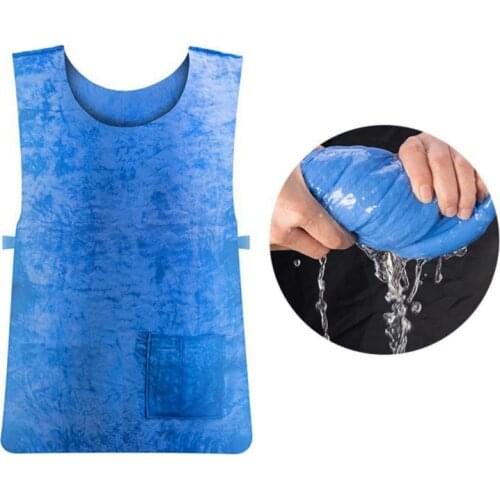 Summer Waterproof Fabric Cooling Vest Ice Vest Outdoor Sports Work Vest For Outdoor Sports High Temperature Protective