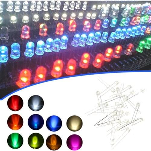 Mini 100Pcs Durable In-line LED Light Emitting Diode Light Diode Simple Structure for Decoration