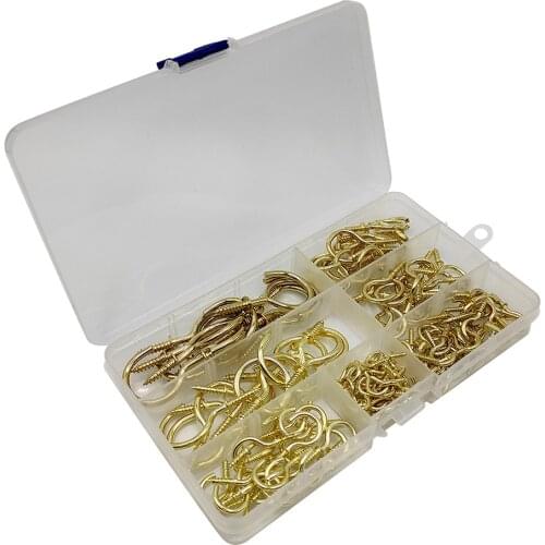 136pcs/box Light Hook Ring screw Question Mark hooks Sheep Eye Hook Screws Wood Self-tapping Screw Hooking