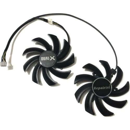 2pcs/set R9-390/380 GPU VGA Cooler Graphics cards Fan For HIS R9 380 R9 390 IceQ X2 Video Card Cooling System As replacement