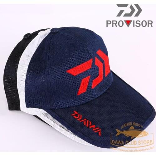 2020 DAIWA Summer Men UV Protection Fishing Hat Grid Breathable Sports Cap Embroidery DAWA Sunscreen Fishing Cap Baseball Cap